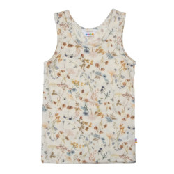 Joha sleeveless shirt natural with flowers (75636)