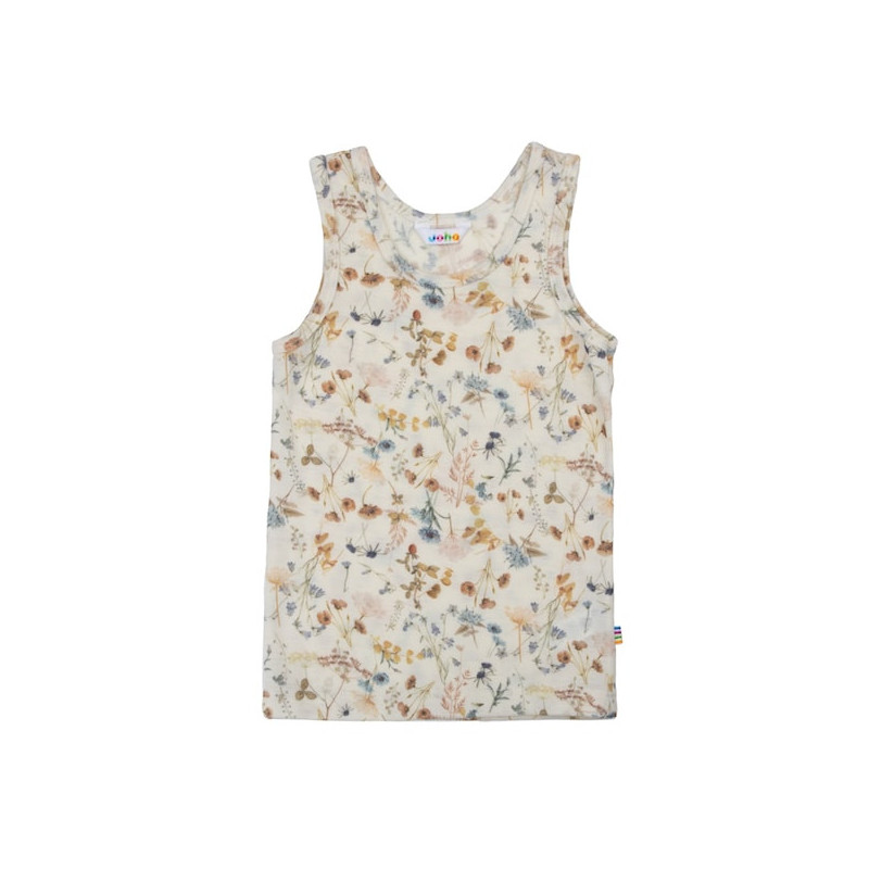 Joha sleeveless shirt natural with flowers (75636)