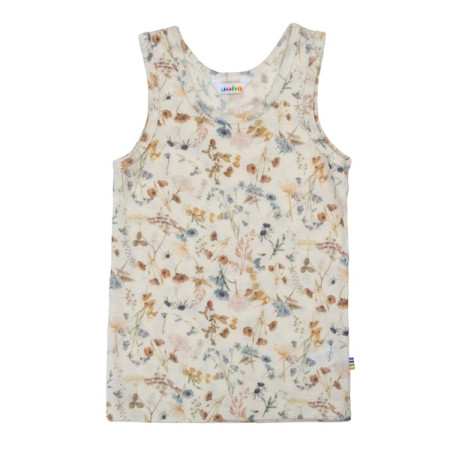 Joha sleeveless shirt natural with flowers (75636)