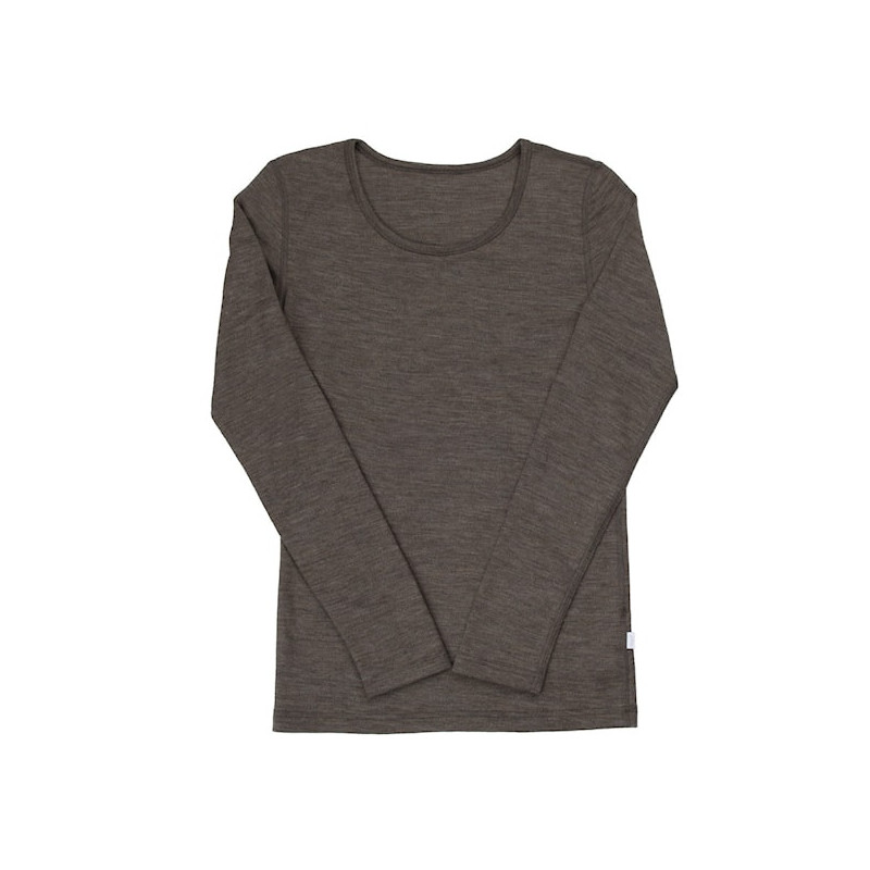 Joha wolzijde longsleeve bruin melange (18224)