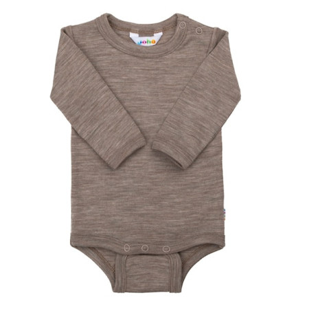 Joha wol/zijde romper lange mouw beige melange (68456)