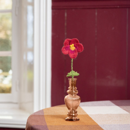 Sjaal met Verhaal winterviooltje bordeaux met burgundy