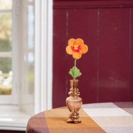 Sjaal met Verhaal winterviooltje Cognac - Bordeaux