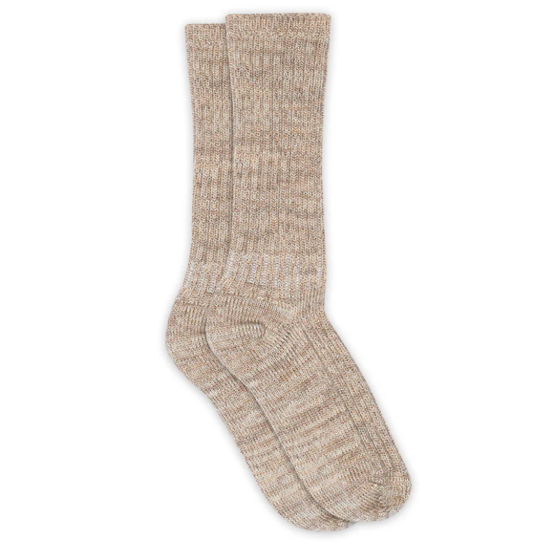 MP Denmark woolen quinn socks light brown melange