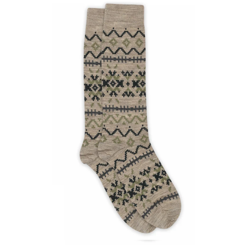 MP Denmark wollen lange damessokken Iben light brown melange 79742