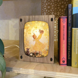 Houtlokael postkaartlamp basic Eiken