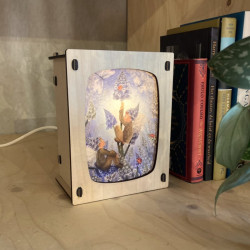 Houtlokael postkaartlamp basic Esdoorn