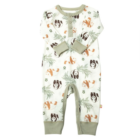 Katvig (Joha) outlet wollen jumpsuit  met panda's
