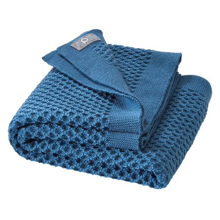 Disana woolen honeycomb  blanket 80*100  dove blue