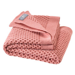 Disana woolen honeycomb  blanket 80*100  soft pink