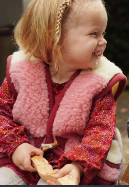 We are wovens wollen bodywarmer Red Velvet