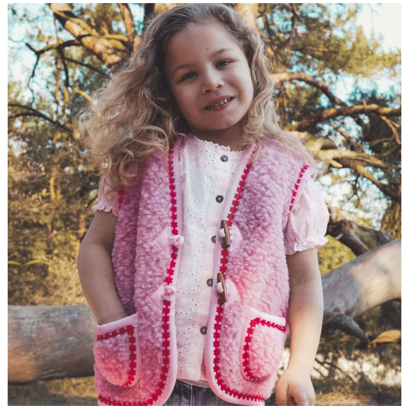 We are wovens wollen bodywarmer flower power (kind)