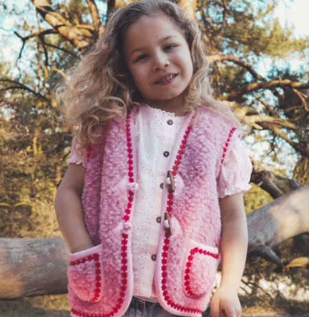 We are wovens wollen bodywarmer flower power (kind)