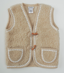 We are wovens wollen bodywarmer Flower Rhodante (kind)