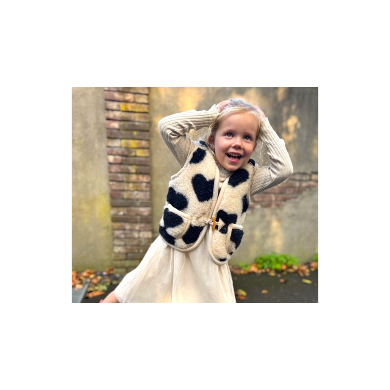 We are wovens woolen bodywarmer hearts  (child)