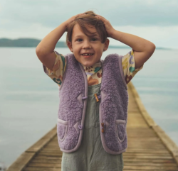 We are wovens wollen bodywarmer lilac  (kind)