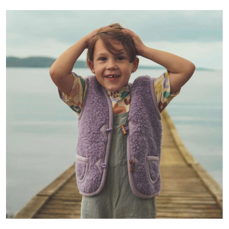 We are wovens wollen bodywarmer lilac  (kind)