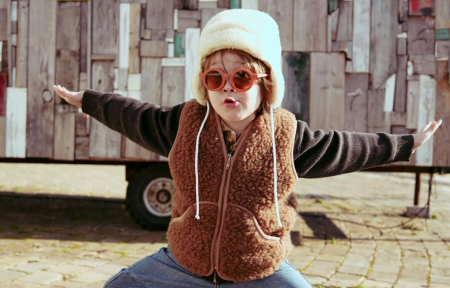 We are wovens woolen bodywarmer cienki Espresso zipper (kid)