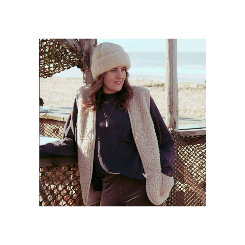 We are wovens wollen bodywarmer latte (volwassen)