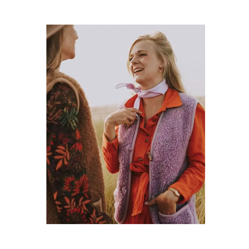 We are wovens wollen bodywarmer lila (volwassen)