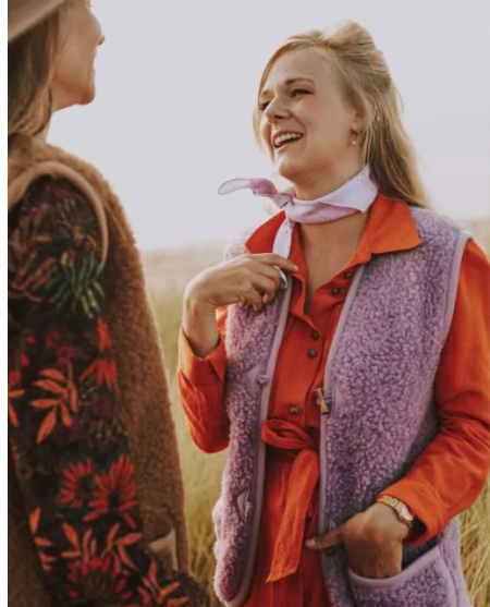 We are wovens wollen bodywarmer lila (volwassen)