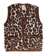 We are wovens wollen bodywarmer luipaard  (volwassen)