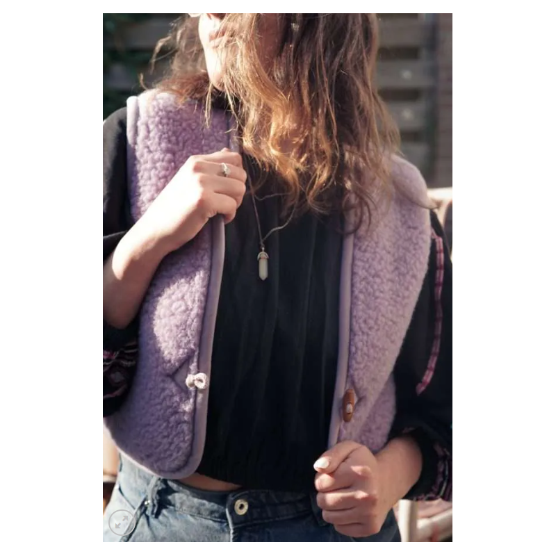 We are wovens woolen bodywarmer shorty lila