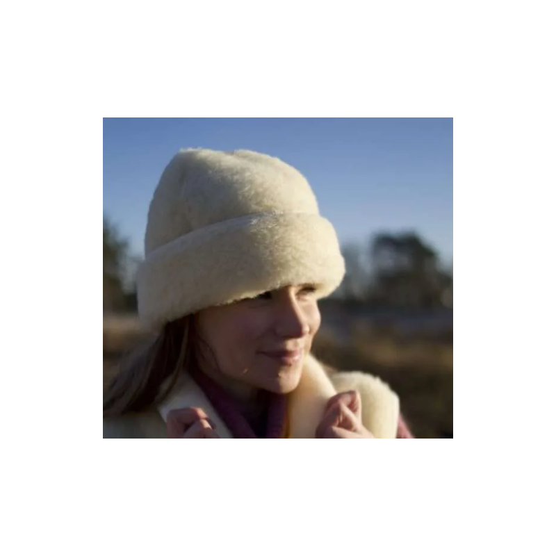 We are Wovens wollen Muts flat white volwassenen