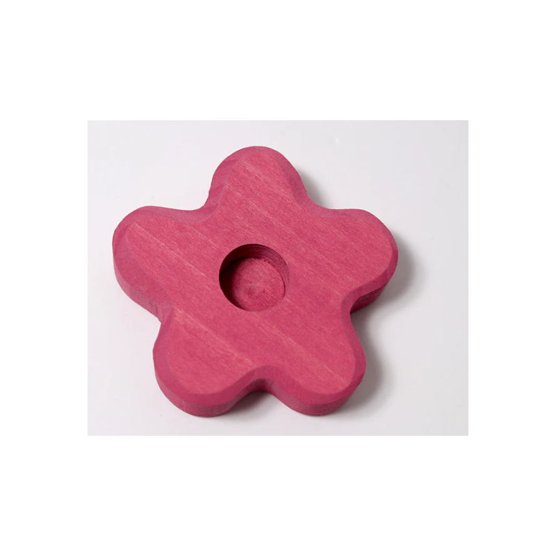 Grimms candle holder flower pink (2705)