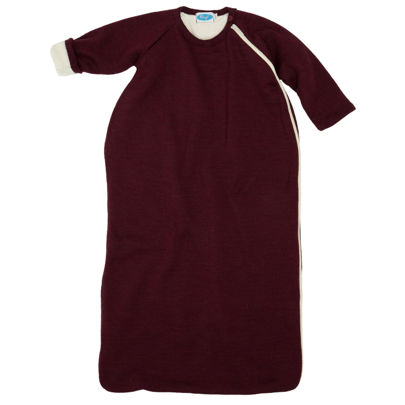 Reiff wool cotton padded sleeping bag black cherry