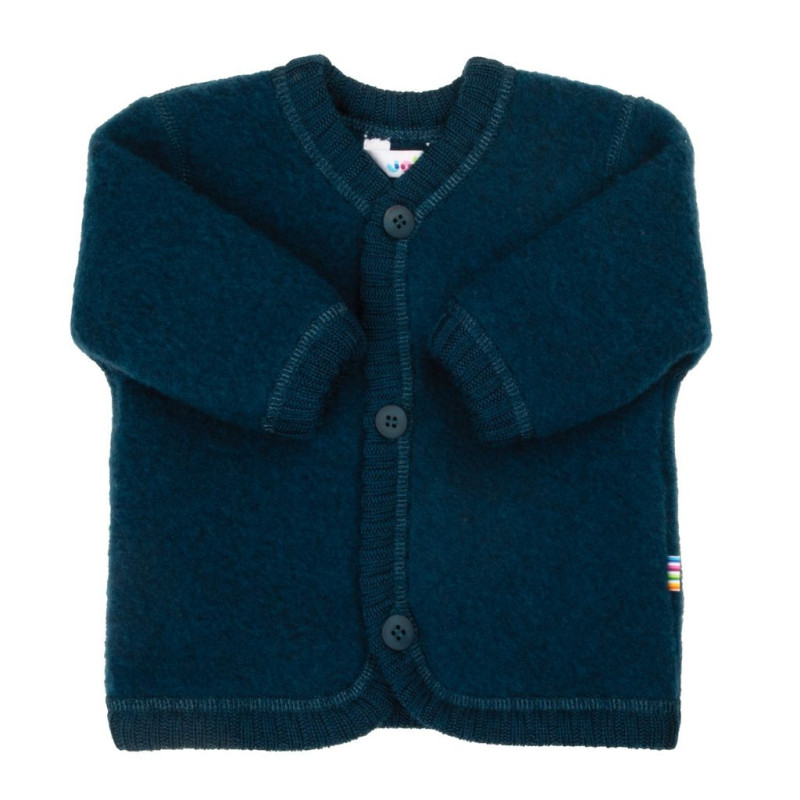 Joha merino wolfleece vest dark turquoise (19474)