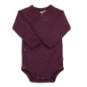Joha merino woolen wrap around body long sleeved plum