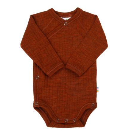 Joha merinowollen wikkelromper lange mouw russet (64357)