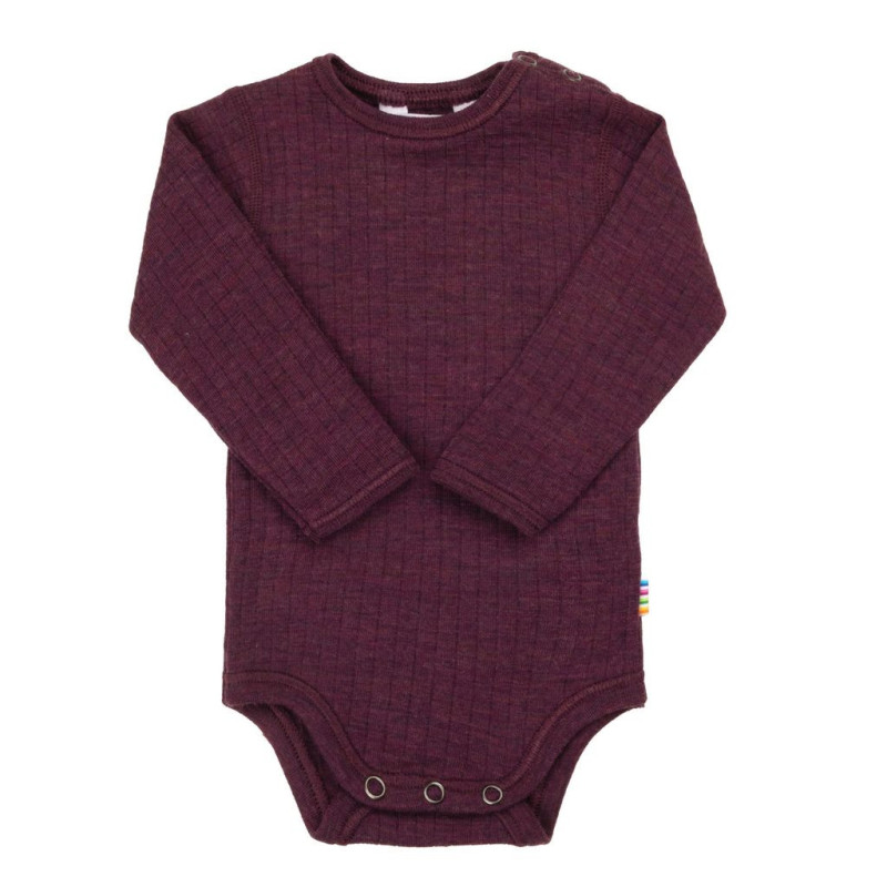 Joha wollen romper lange mouw plum (64356)