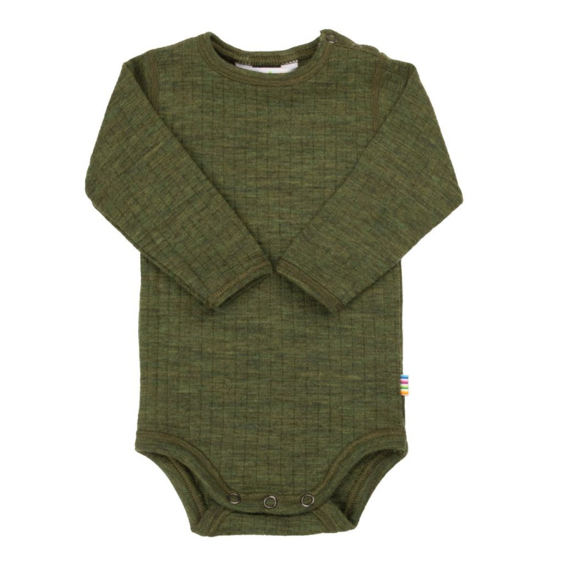 Joha merino woolen long sleeve body  dark olive