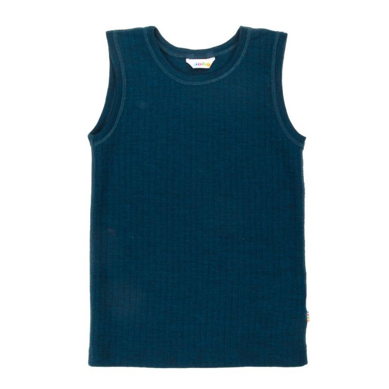 Joha woolen sleeveless shirt dark turquoise