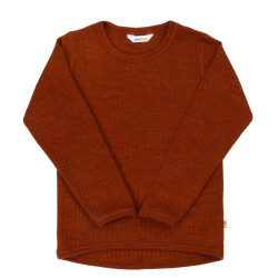 Joha wollen longsleeve met ribstructuur russet (15208)
