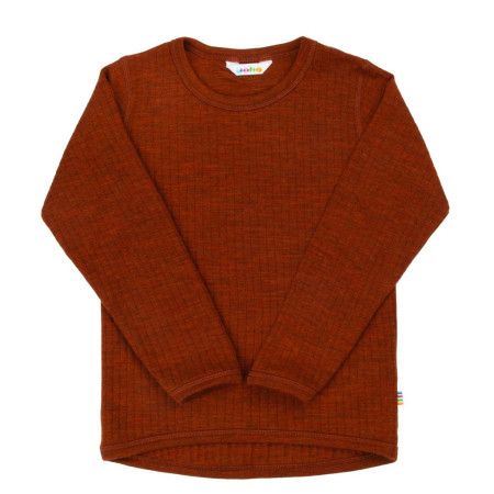 Joha wollen longsleeve met ribstructuur russet (15208)