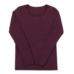 Joha woolen long sleeve shirt plum