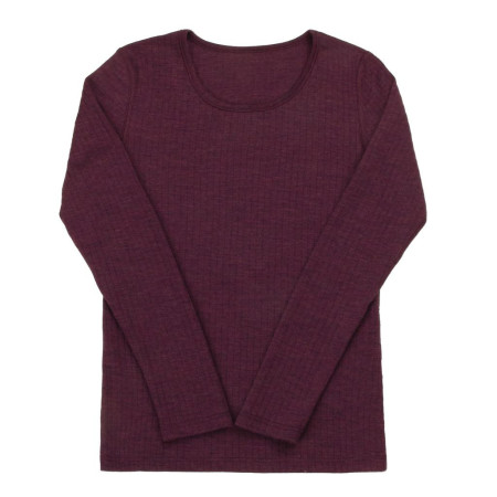 Joha woolen long sleeve shirt plum