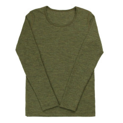Joha wollen rib longsleeve dark olive (17507)