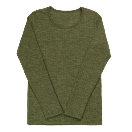 Joha woolen long sleeve shirt dark olive