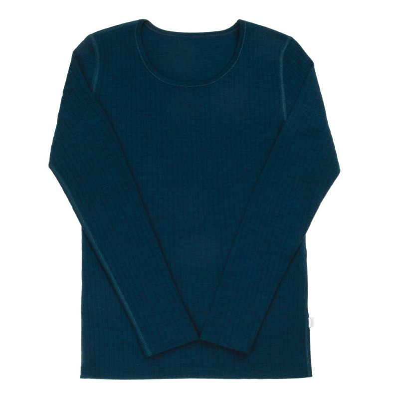 Joha wollen rib longsleeve dark turquoise (17507)