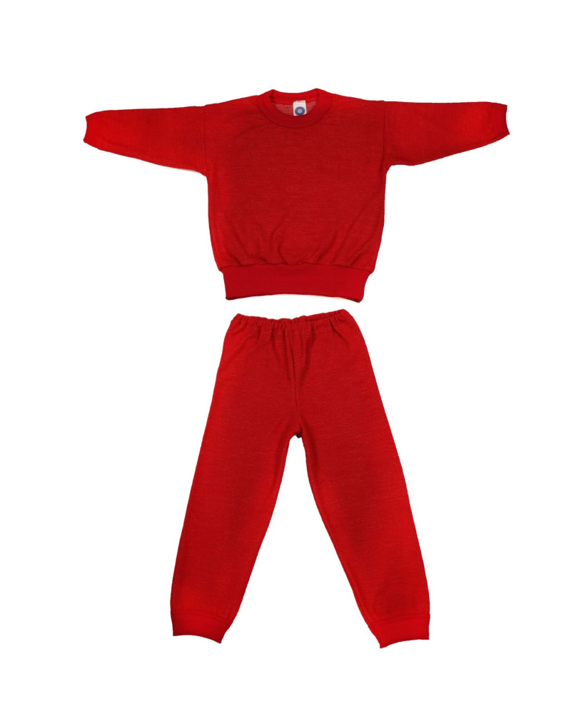 Cosilana woolen 2 piece pyjama red
