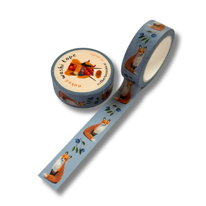 Esther Bennink washi tape bosbes met vos