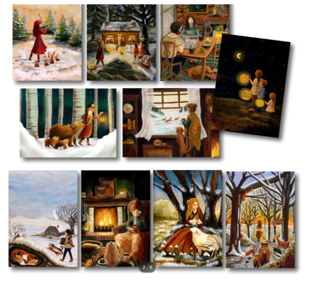 Esther Bennink set van 10 winterkaarten