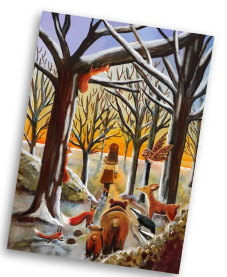 Esther Bennink postkaart bosfluisteraar