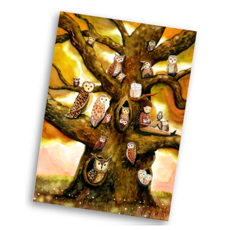 Esther Bennink postkaart uilenboom