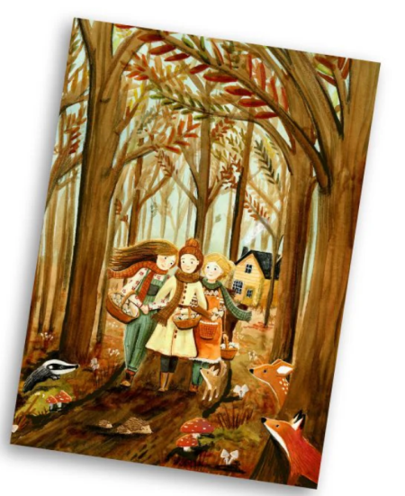 Esther Bennink postkaart paddenstoelentijd