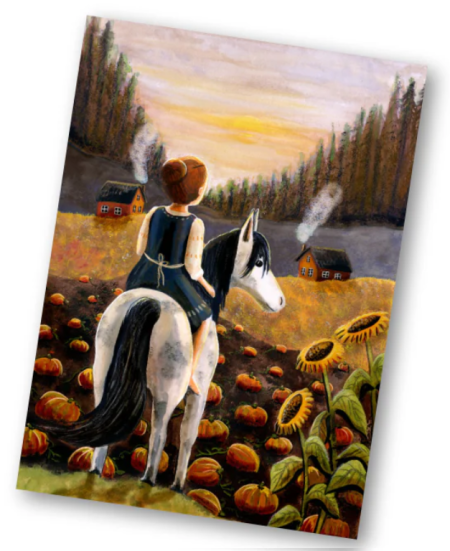 Esther Bennink postkaart een knus ritje